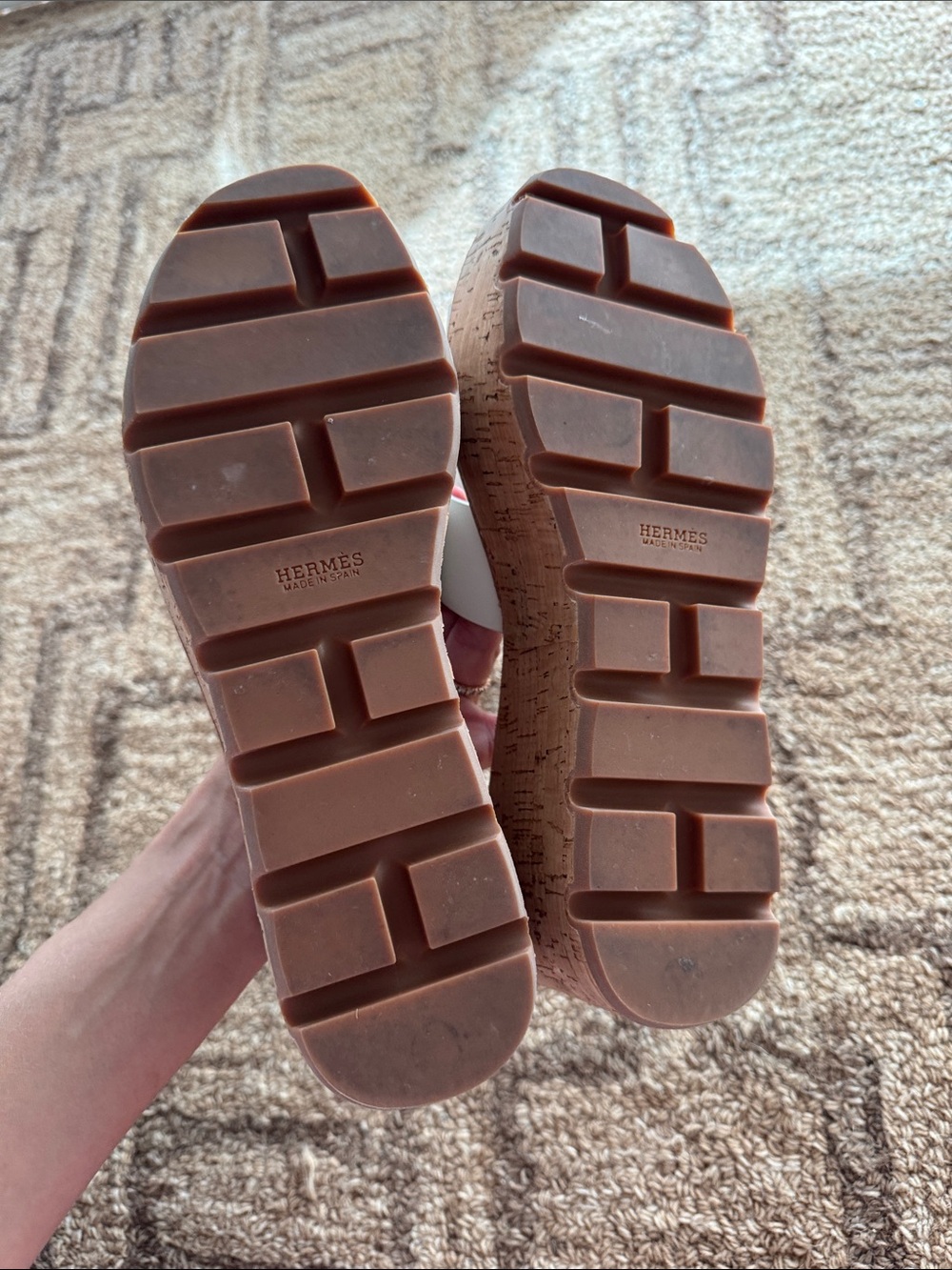 HermesWhite Leather-Style Slide Mules - Picture 4 of 7